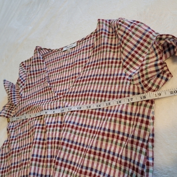 Madewell Plaid Shirt Small Women's Cotton Crop Top Front Tie Knot - Picture 13 of 15